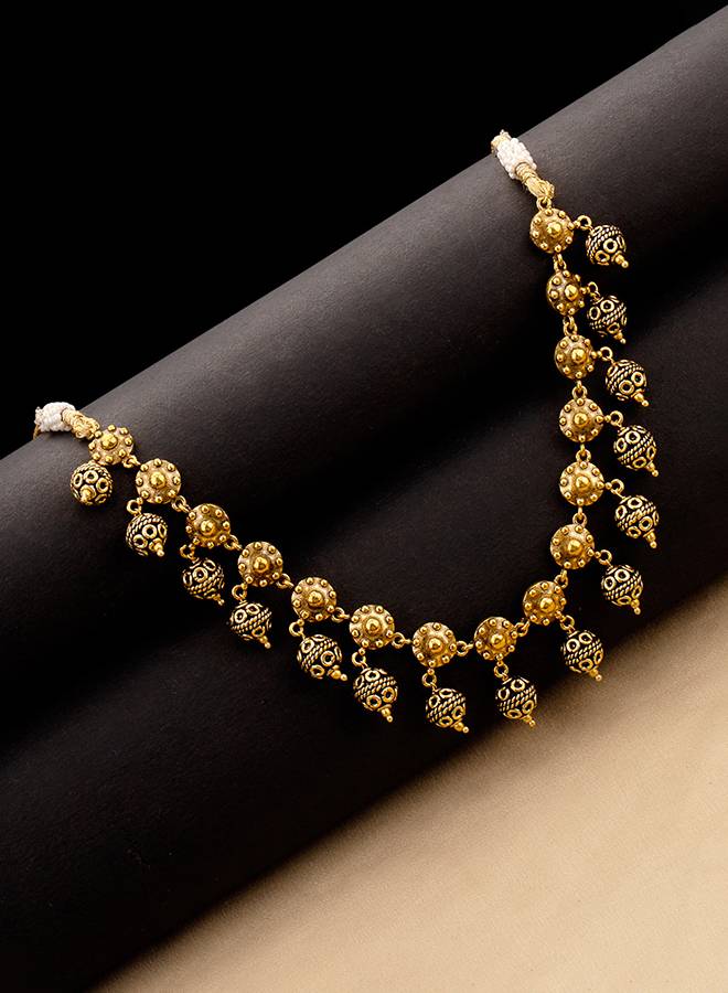 Rava Ball Ball Drop Choker Necklace : 8905124135916
