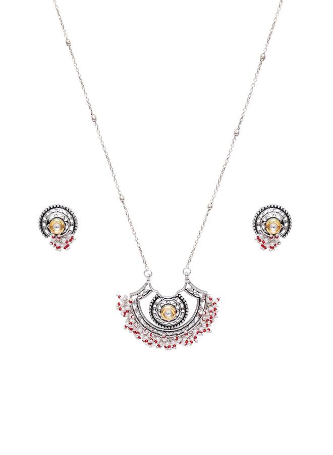 Light Beaded Festive Hues Pastel Jewellery Set : 8905124466515
