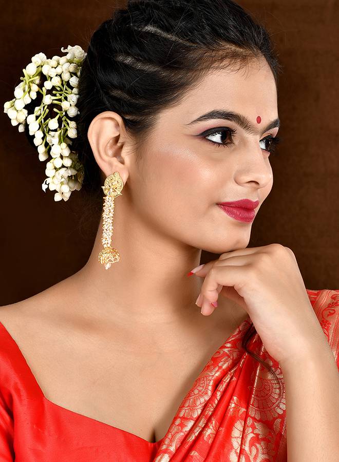 Aradhana Teeya Long Drop Earring : 8905124510669