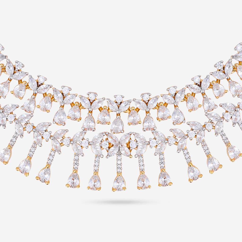 Kushal'S Fashion Jewellery Plated Ethnic Zircon Jewellery Set -186609 : 444980