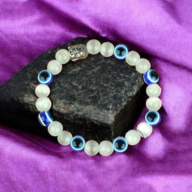 Gehena By Estele Mystic Buddha Charm & Evil Eye Bracelet For Men & Women: Spiritual Healing & Positive Ener : OSAK014-IRWEBLBR