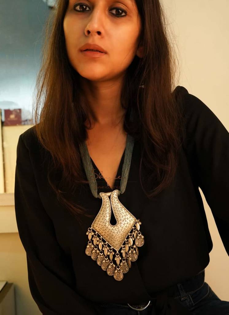 Anvaya Intricate Vintage Inspired Drop Statement Necklace : SN1174