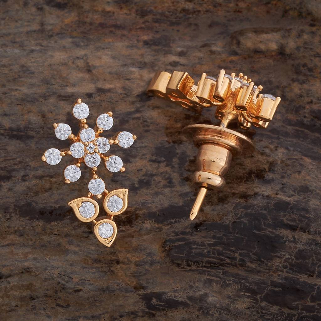 Kushal'S Fashion Jewellery White Gold-Plated Party Zircon  Studs -175776 : 421363