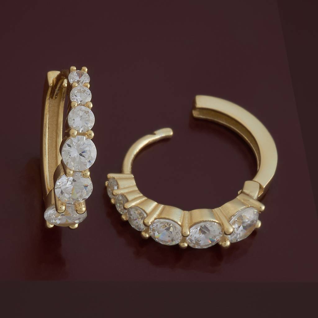 Kushal'S Fashion Jewellery -Plated Party 92.5 Sterling Silver Hoops & Huggies-180926 : 432576