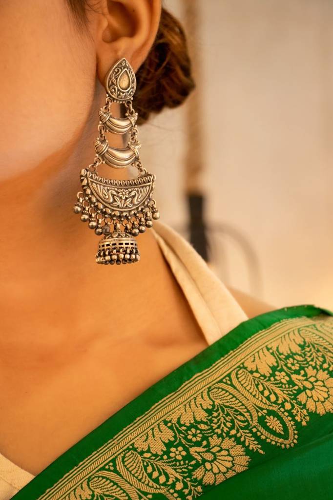 Tattva Statement Layered Ghughri Jhumki : SE30077