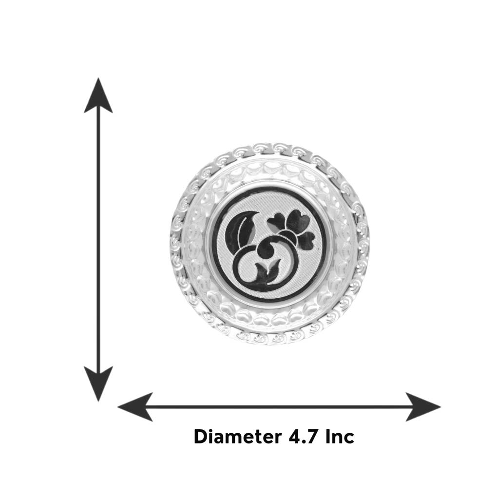 80% Purity-30 Grams Crafted Floral Design Thali : JPAUG-25-115