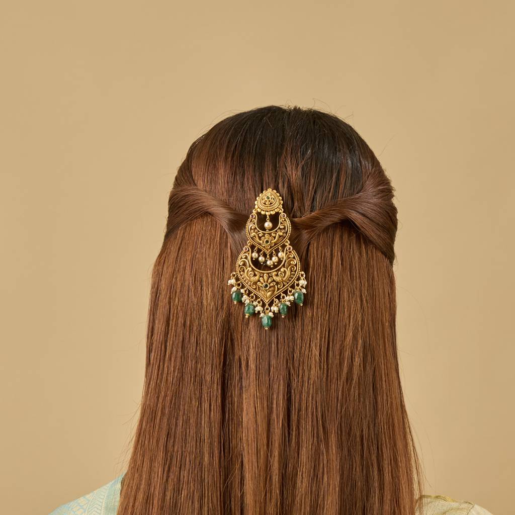 Plated Ethnic Antique Hair Brooch  -185165 : 442023