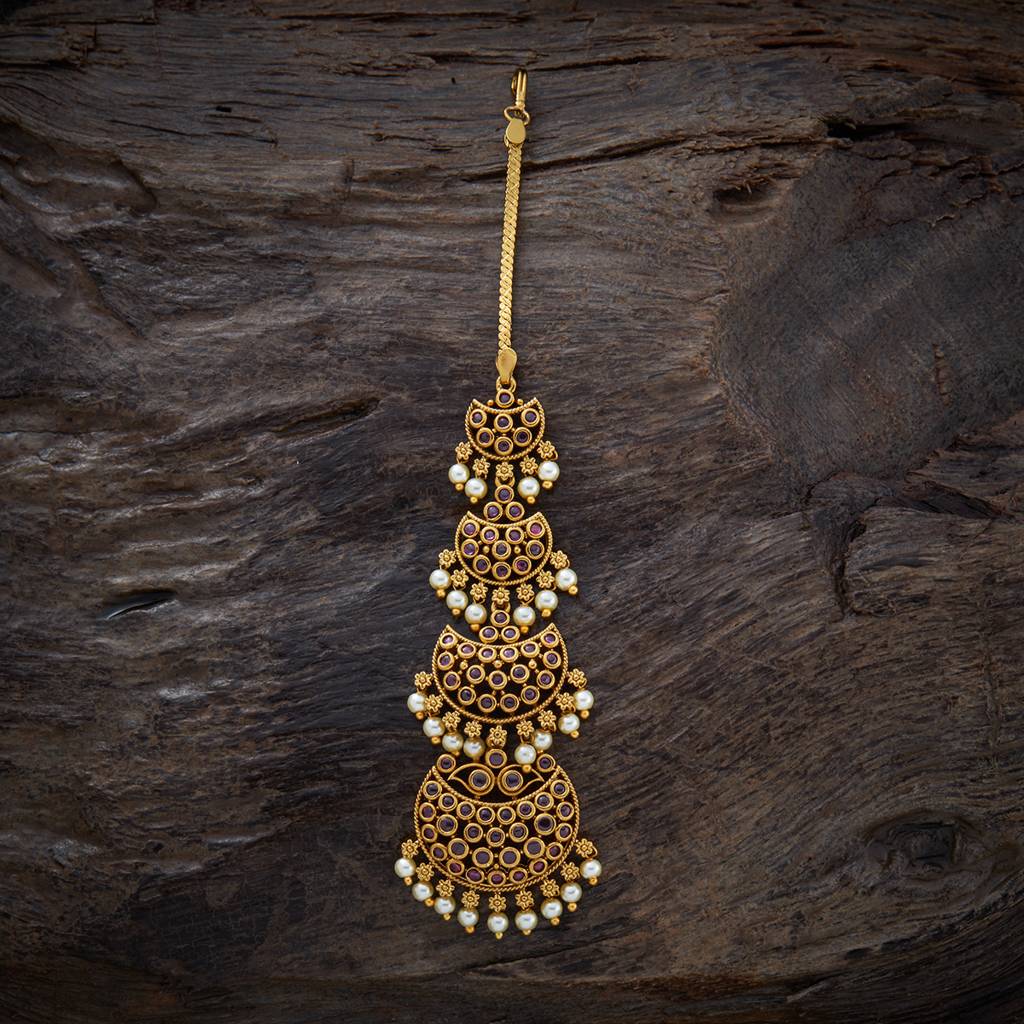 Kushal'S Fashion Jewellery Gold-Plated Ethnic Antique Maang Tikka -150765 : 393762