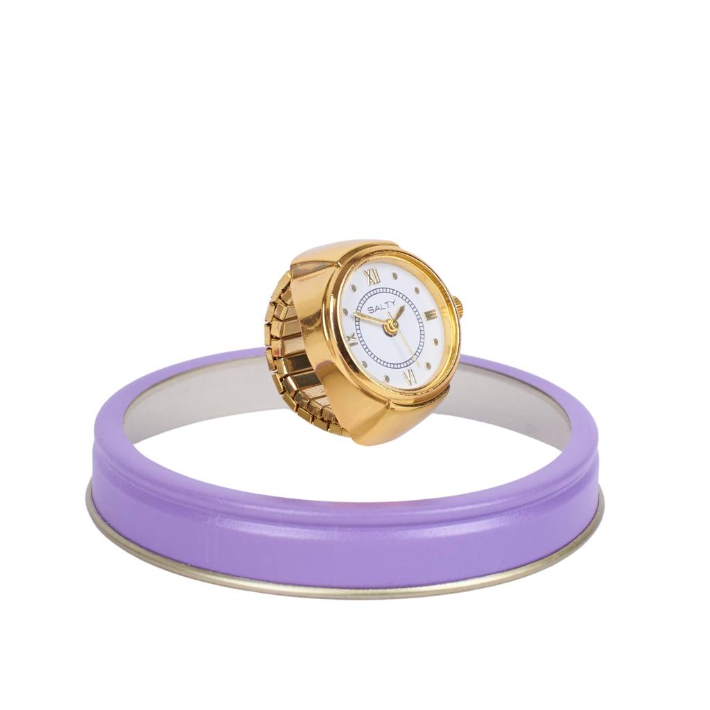 Girl Boss Salty Watch Ring - Gold : RS12399