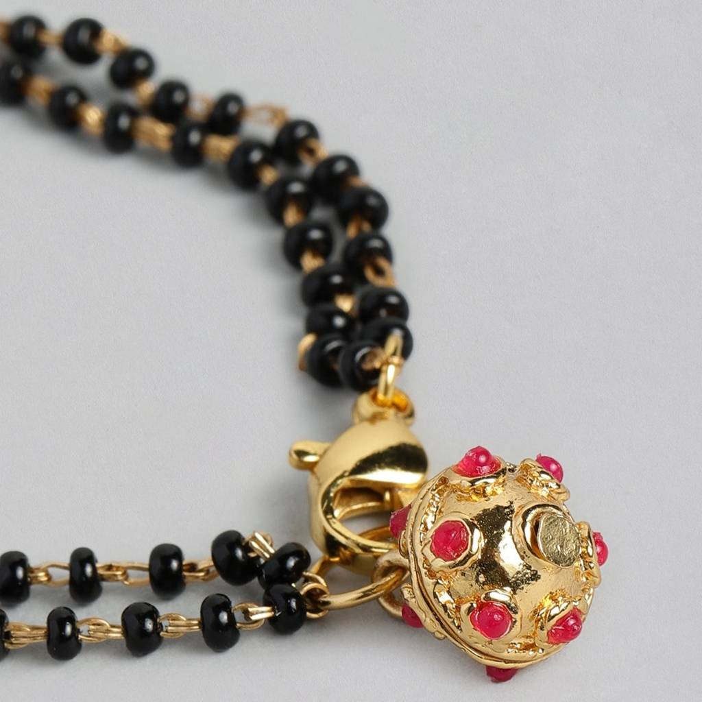 Estele Gold Plated Dazzling Mangalsutra Bracelet For Women : 101932BR
