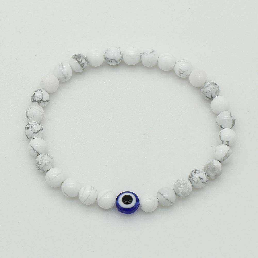 Protective Evil Eye Natural Stone Band : MB1S0783