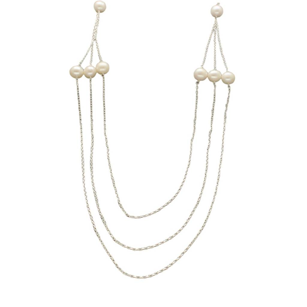 3 String Lavish 925 Silver Necklace : JPAUG-24-028