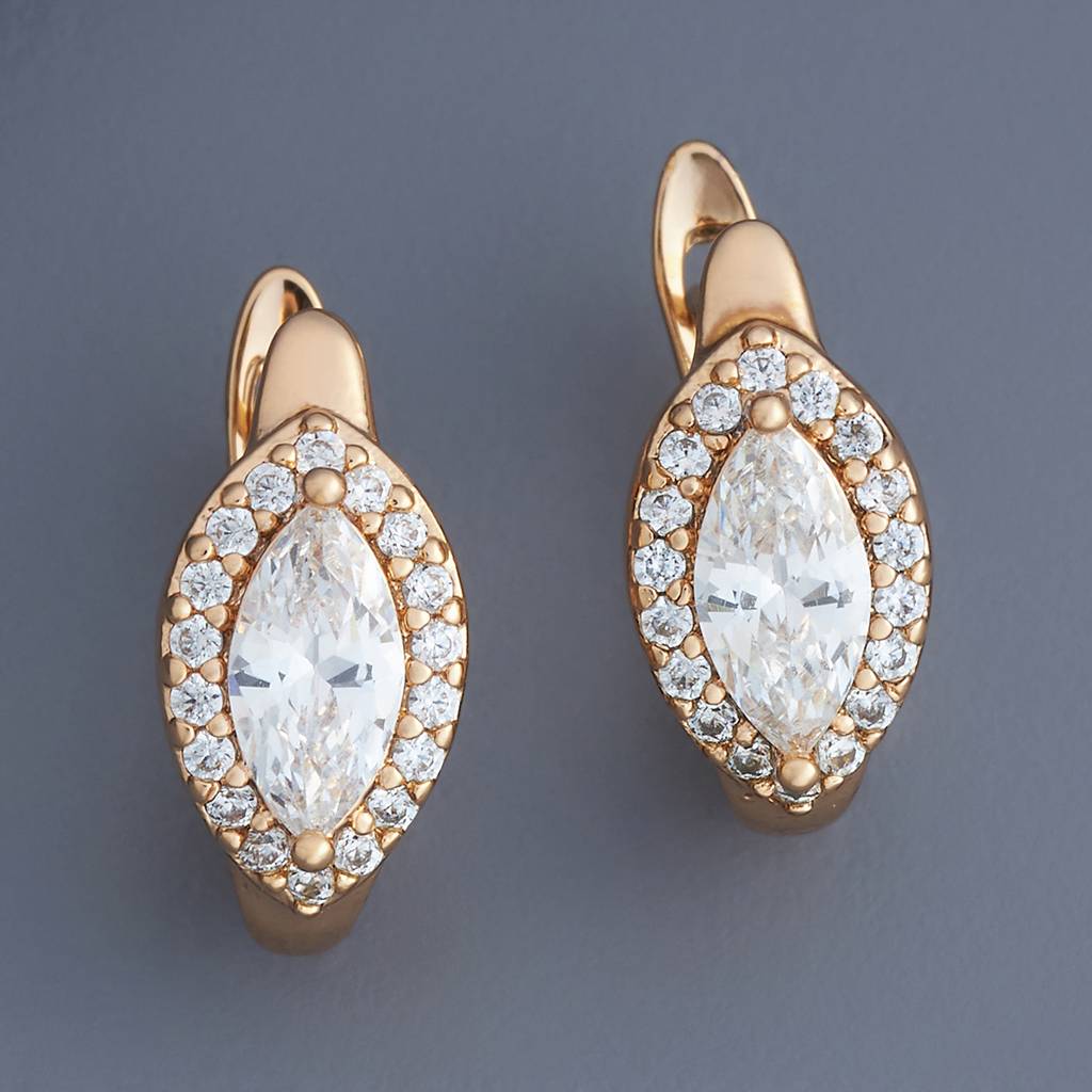 Kushal'S Fashion Jewellery White Gold-Plated Casual Wear Trendy Zircon Earring-179386 : 429301