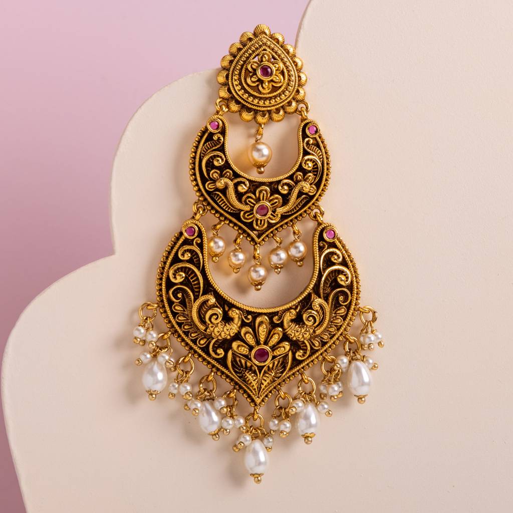 Plated Ethnic Antique Hair Brooch  -185165 : 442024