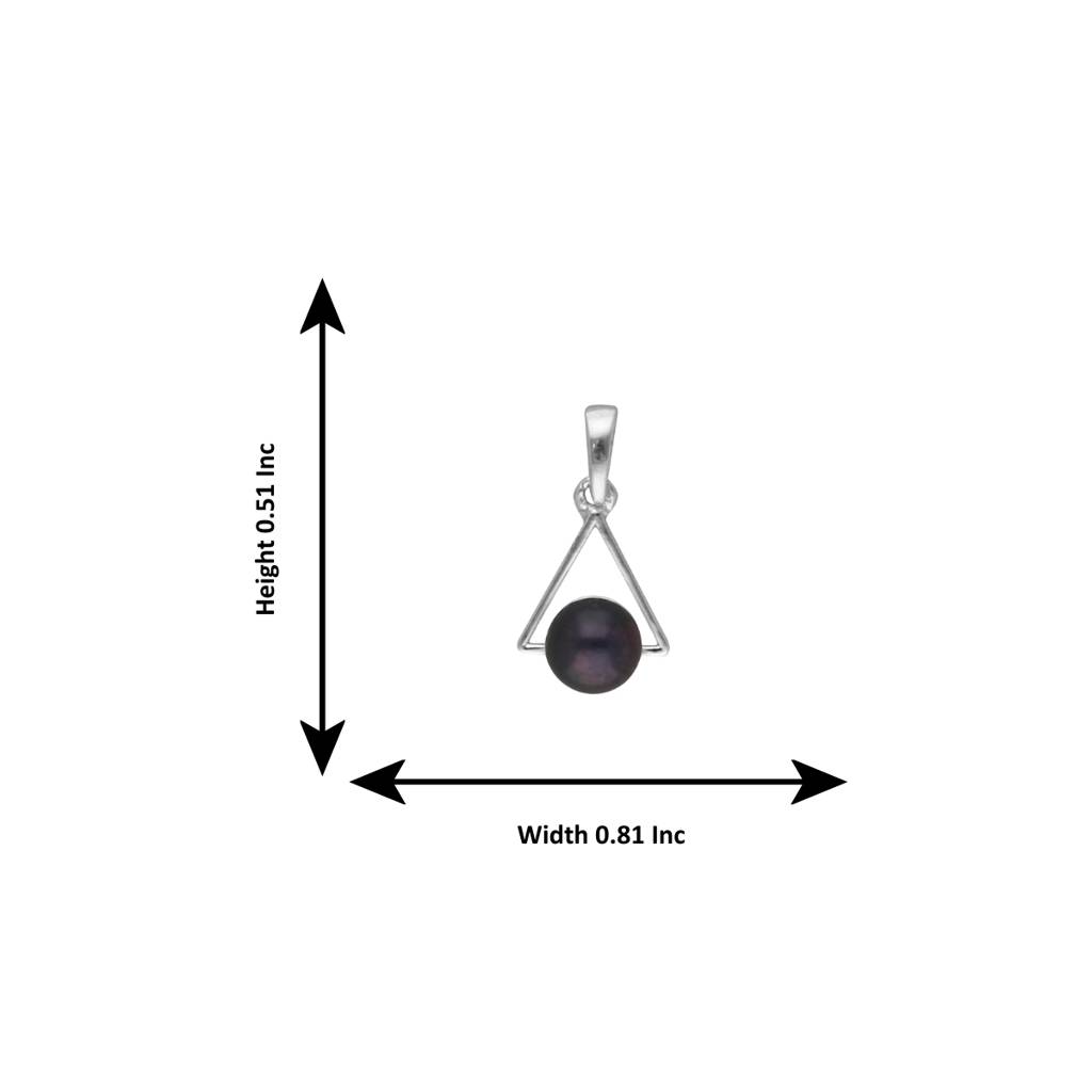 92.5 Sterling Silver Mahika Simple Pearl Pendant : JPMAY-22-175