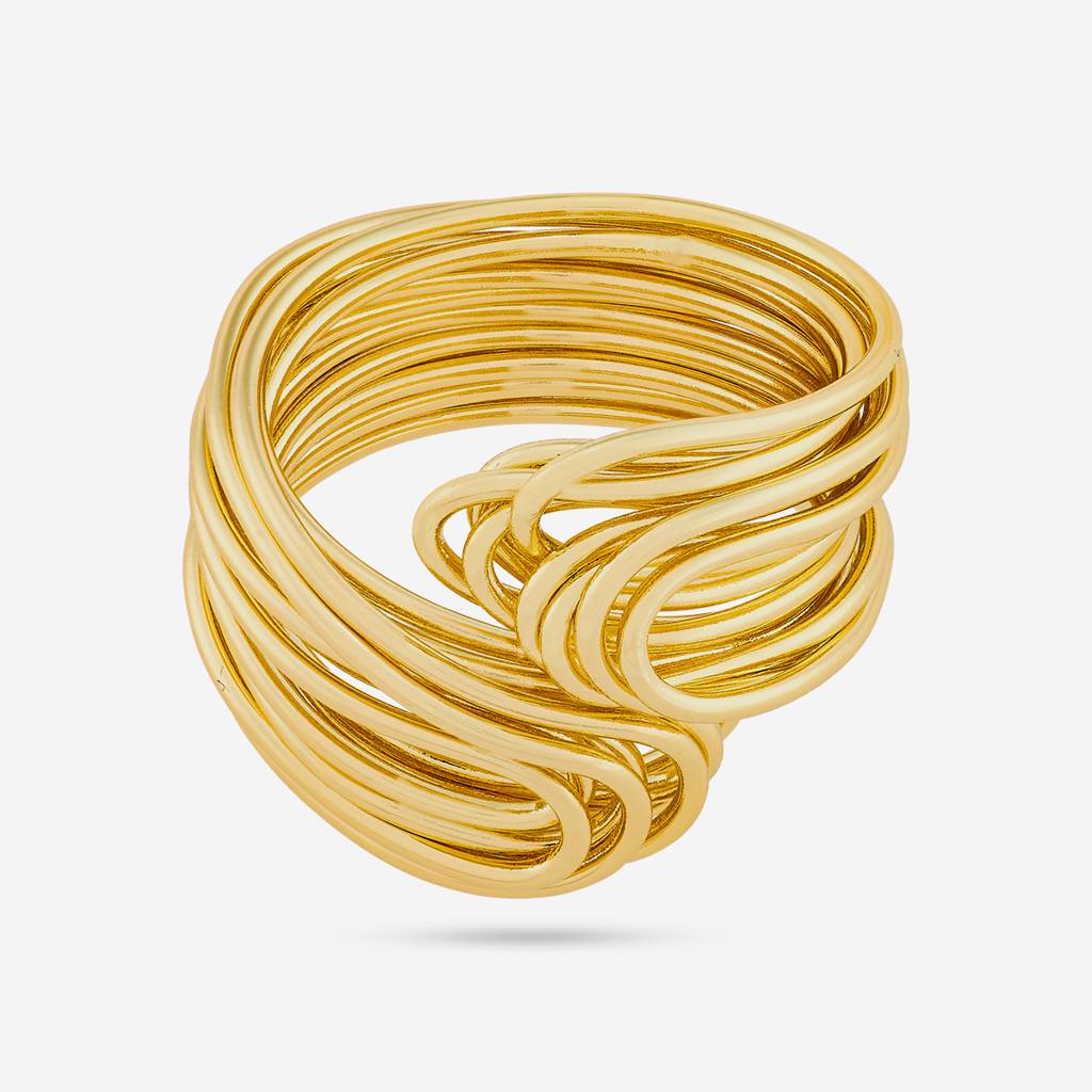 Kushal'S Fashion Jewellery Gold Gold-Plated Party Trendy Zircon Finger Ring -455178 : 455178