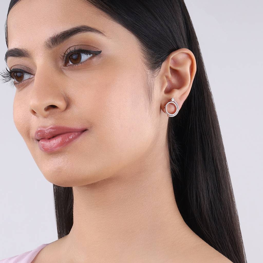 Kushal'S Fashion Jewellery-Plated Party Zircon Studs-160455 : 391347