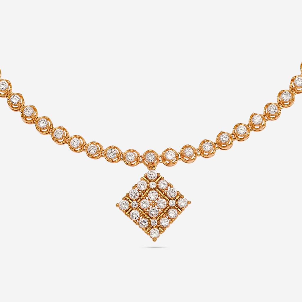 Party Zircon Necklace Set-186564 : 444841