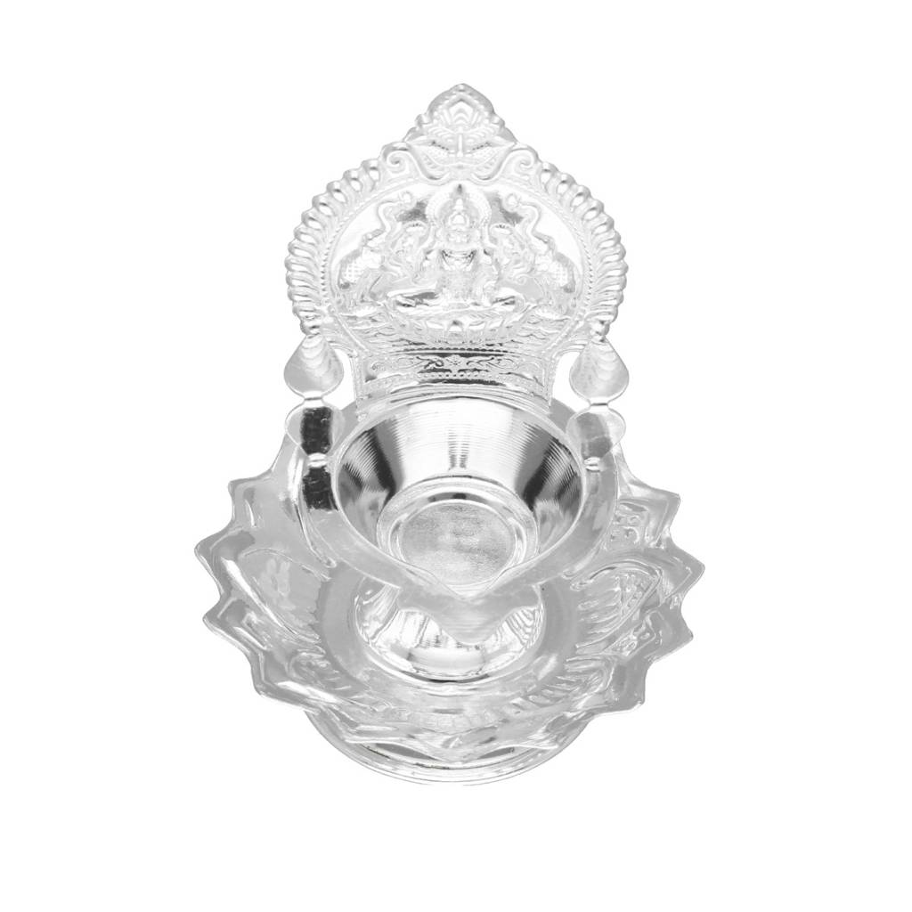 80% Purity-20 Grams Silver Lakshmi Diya : JPAUG-25-102