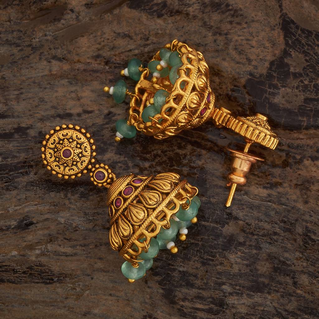 Kushal'S Fashion Jewellery Dome Shaped Jhumkas Earrings-181653 : 434131