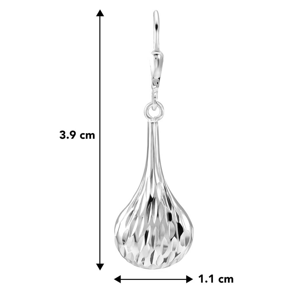 925 Sterling Silver Oxidised Anti Tarnish Leverback Small Drop Earrings Jewellery Collections Navratri Gift For Wome : PF17E56