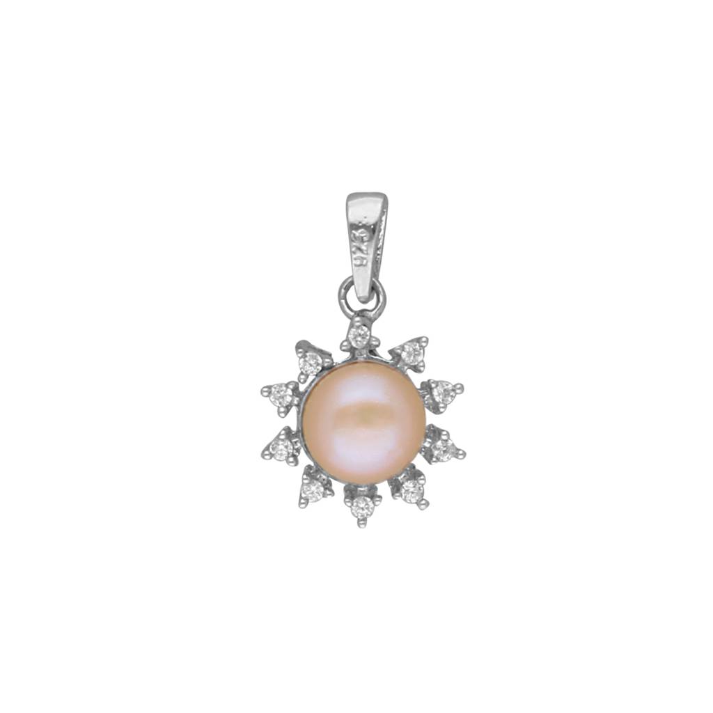 92.5 Sterling Silver Manya Simple Pearl Pendant : JPMAY-22-181