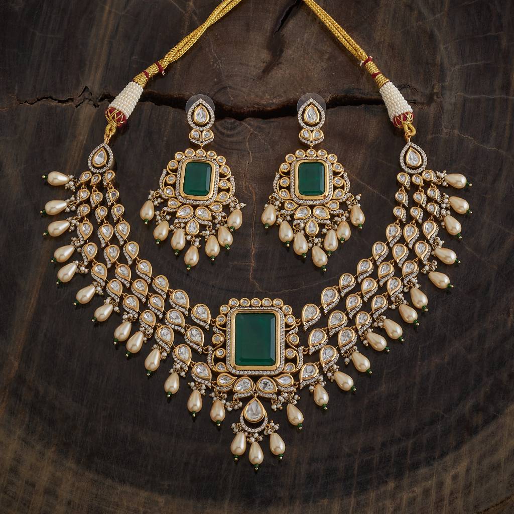 Kushal'S Fashion Jewellery Kundan Necklace -163992 : 401070