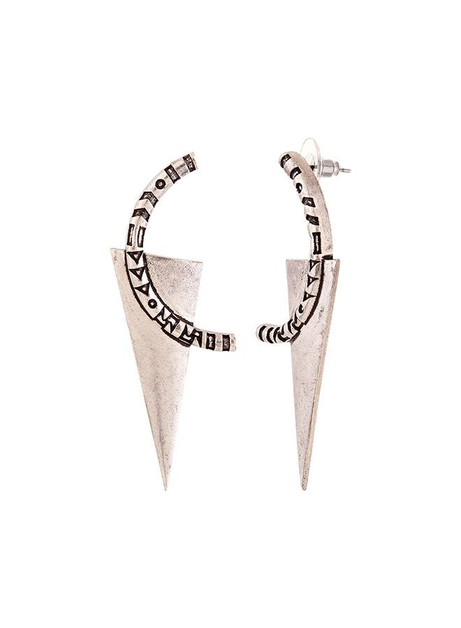Aztec Bar Half Circle And Triangle Earrings : 8905124032260
