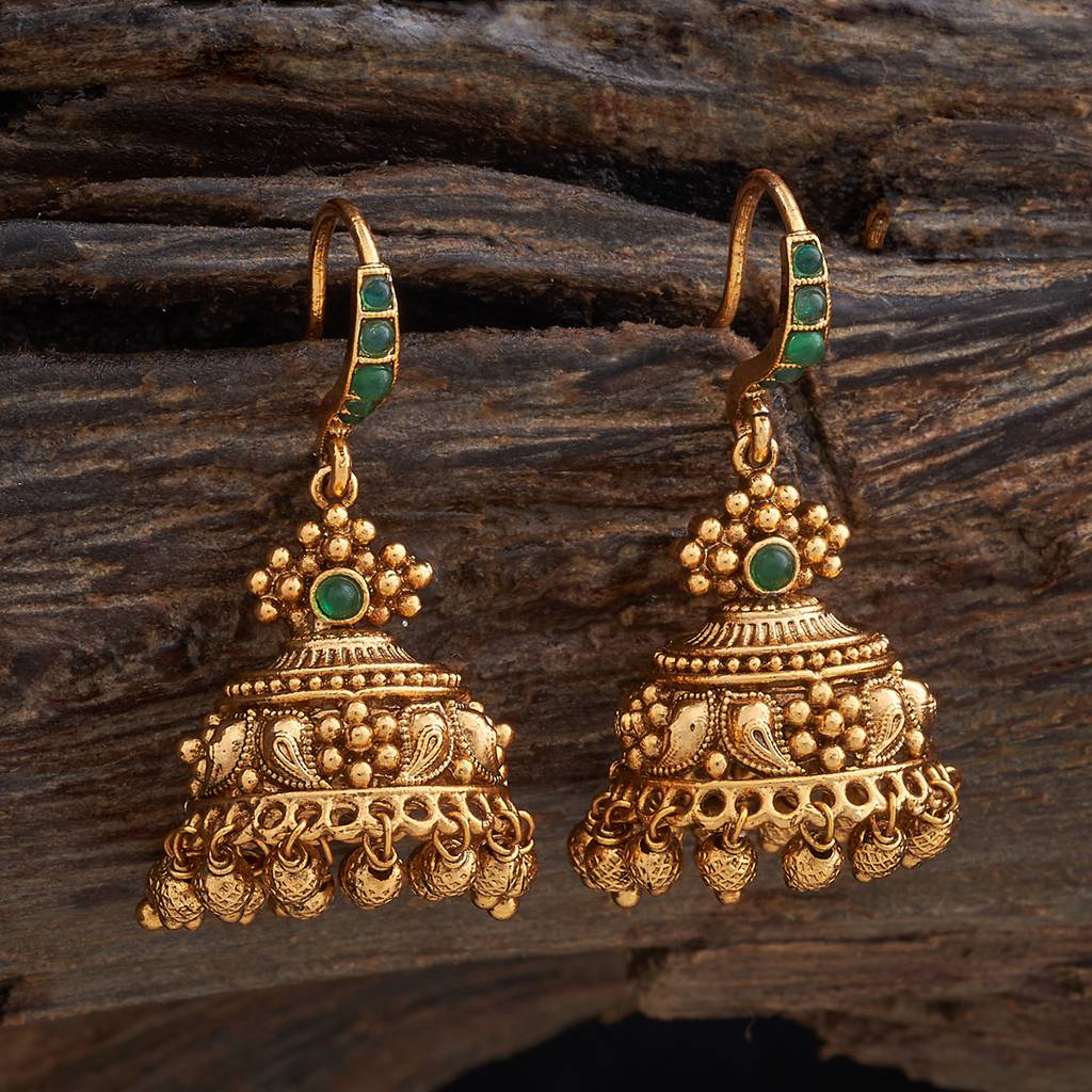 Kushal'S Fashion Jewellery Dome Shaped Jhumkas Earrings-176265 : 422470