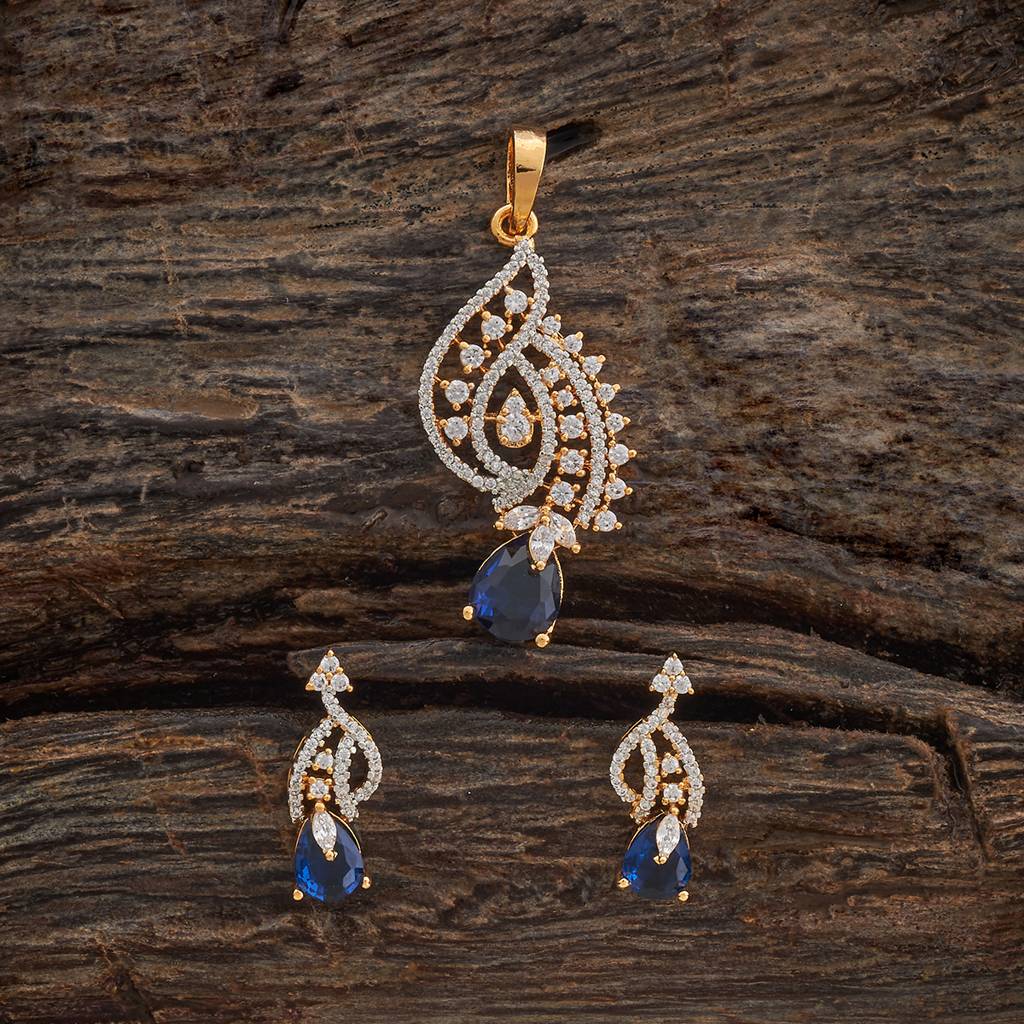 Kushal'S Fashion Jewellery Plated Party Zircon Pendant Set -181217 : 433276