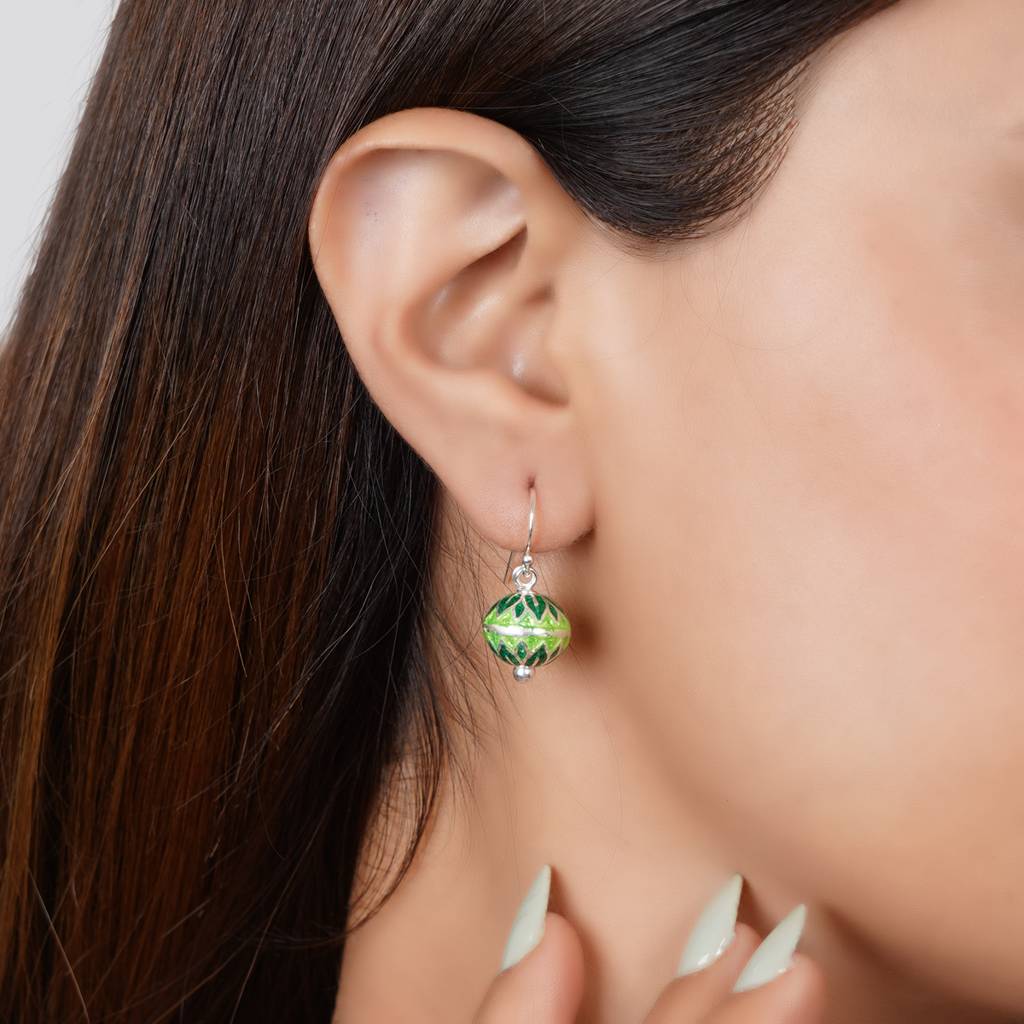 Meenakari Silver Earrings : SSE796