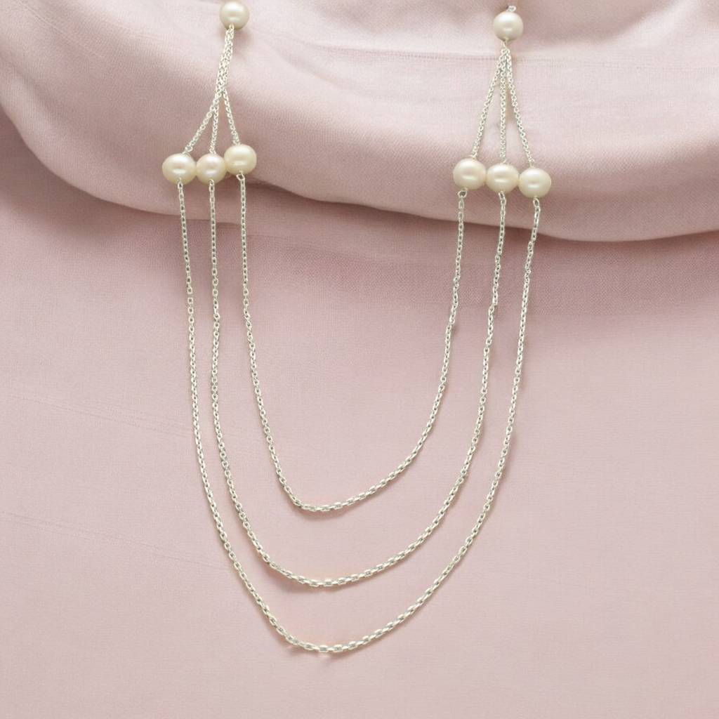 3 String Lavish 925 Silver Necklace : JPAUG-24-028