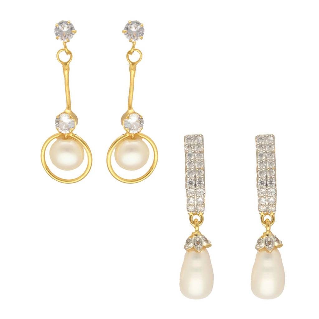 Vyom Pearl Earrings Pack 2 : JPD-24-14