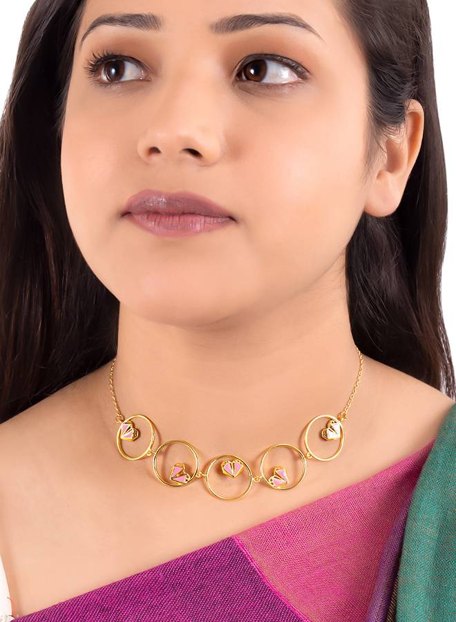 Mi Amore Hearts In Circles Necklace : 8905124078091