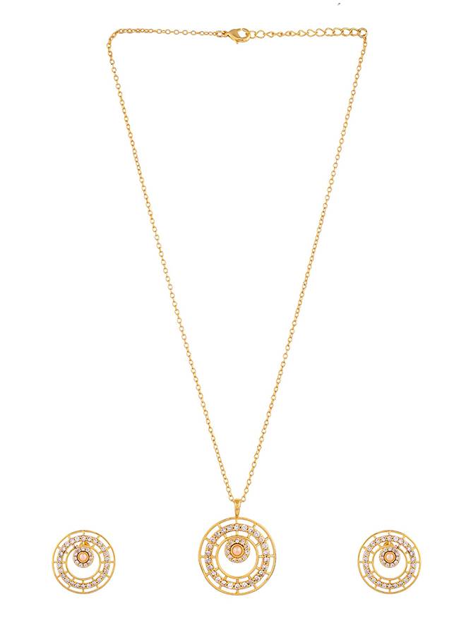 Mother'S Day Cz And Pearls Pendant Set-Vmjai43969 : 8905124438437