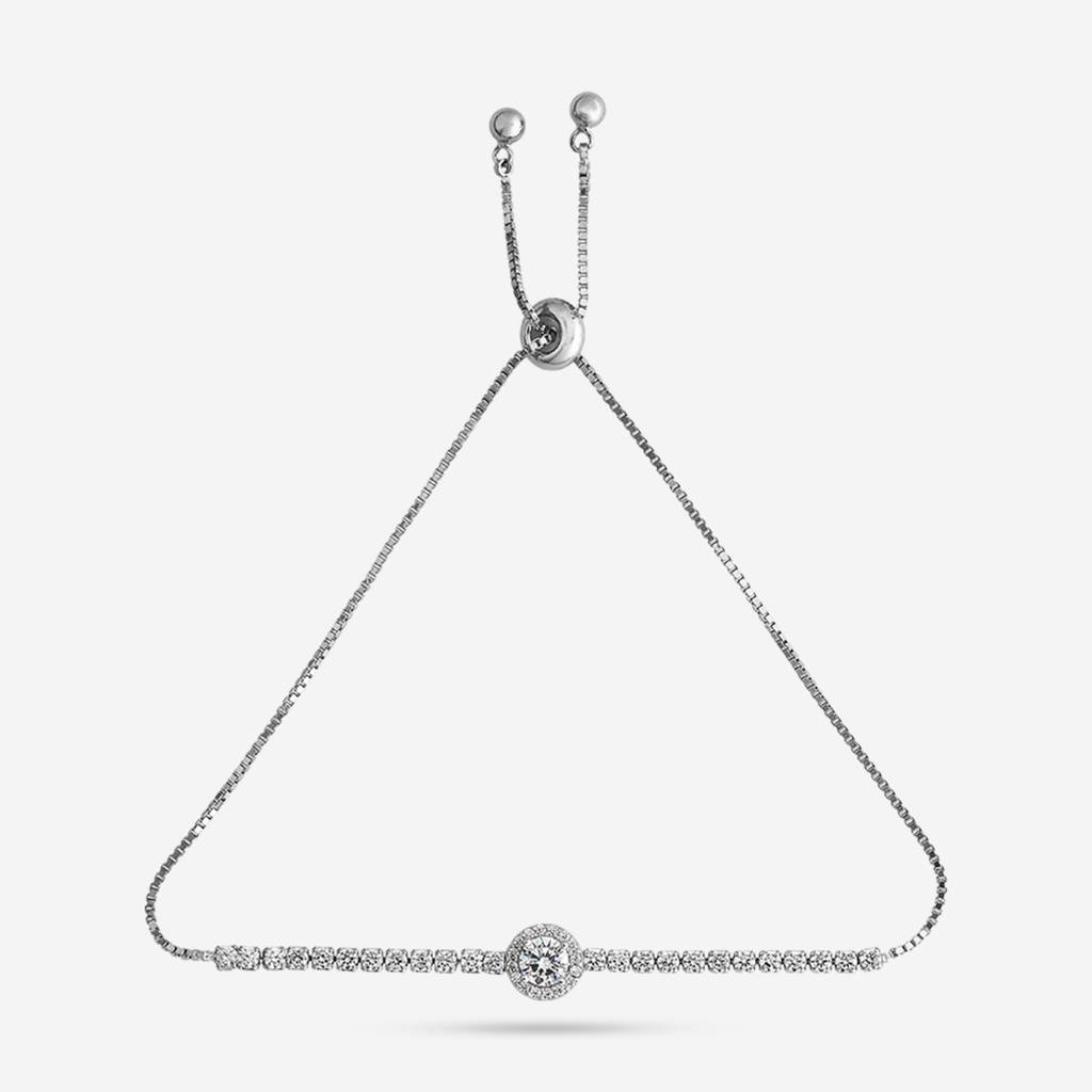 Kushal'S Fashion Jewellery Plated Party 92.5 Sterling Silver Bracelet -191286 : 453358