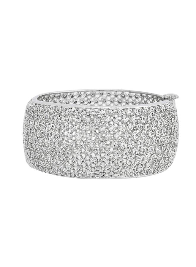 Sparkling Elegance Statement Cz Studded Bangles : 8905124497069