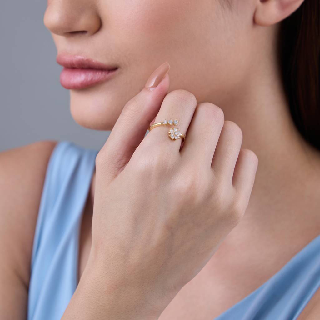 Kushal'S Fashion Jewellery White Gold-Plated Party Trendy Zircon Finger Ring-186879 : 445442