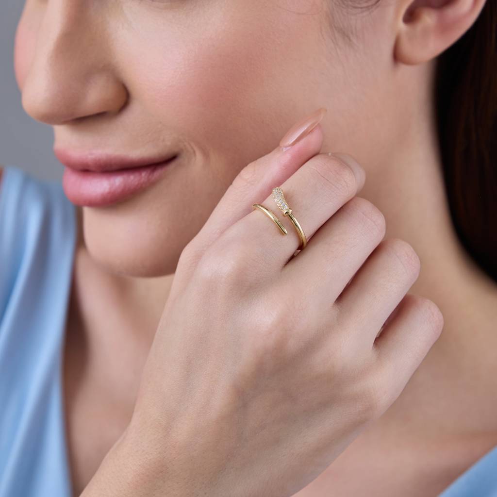 Kushal'S Fashion Jewellery White Gold-Plated Party Trendy Zircon Finger Ring-186759 : 445276