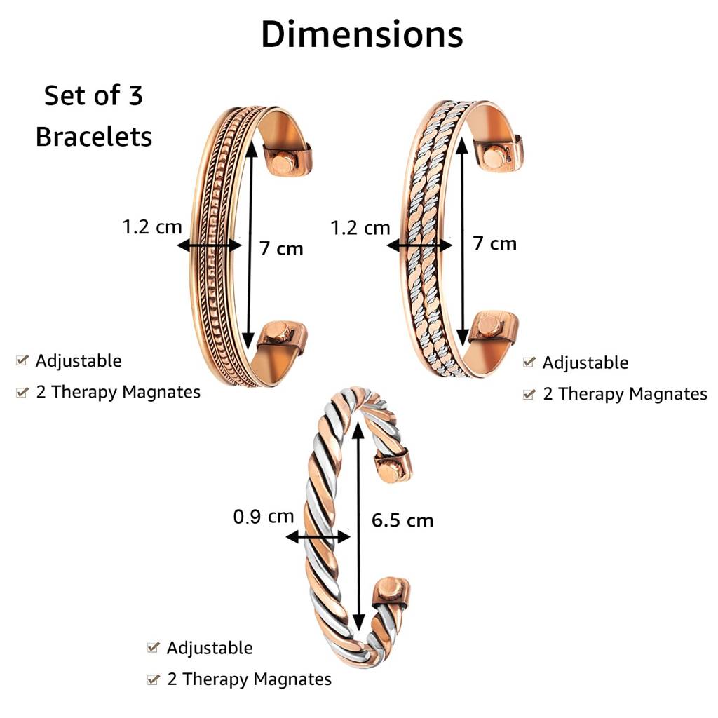 Indian Three Metal Copper Brass Peace Healing Chakra Yoga Meditation Mantra Jewellery Adjustable Cuff Bracelet G : PF-CB-S3-01