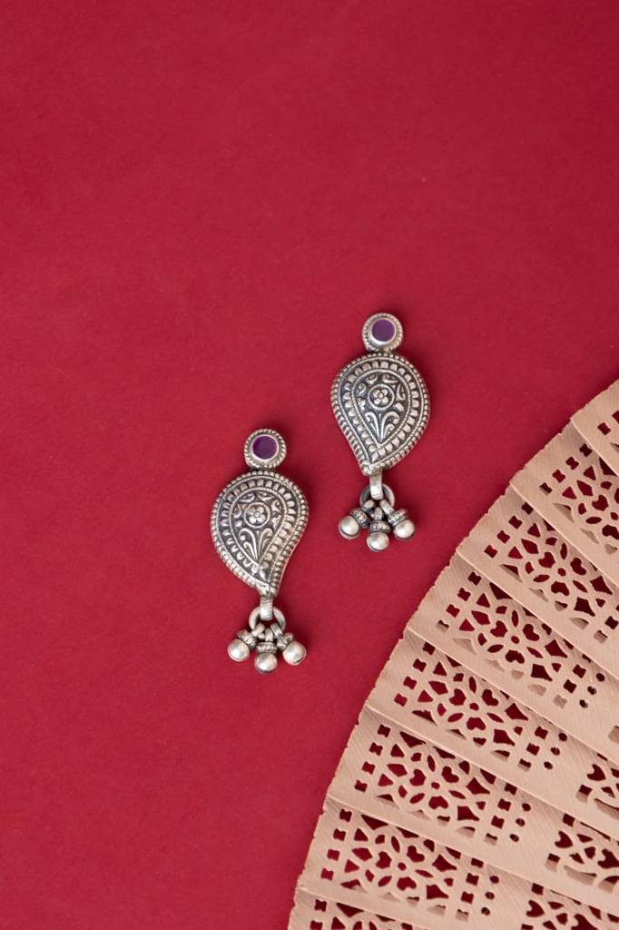 Mizoya Intricate Ghughri Drop Carry Motif Stud Earring : SE165-1-1-1