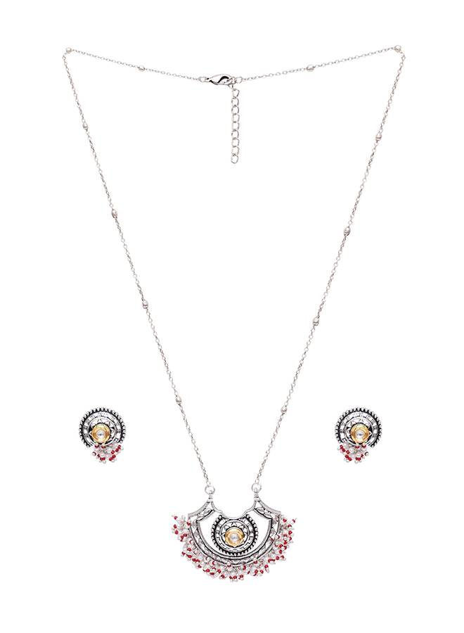 Light Beaded Festive Hues Pastel Jewellery Set : 8905124466515