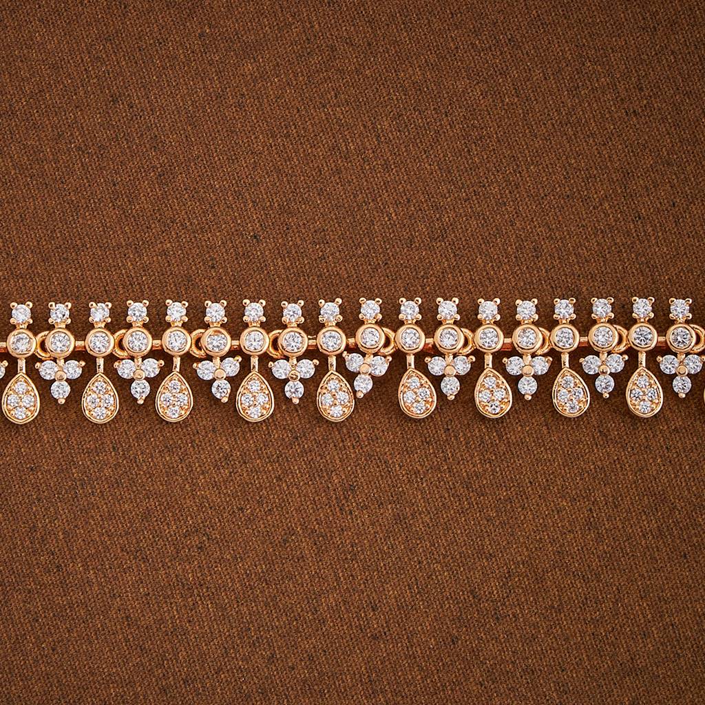 Kushal'S Fashion Jewellery White Gold-Plated Party Zircon Waist Belt-170448 : 410387