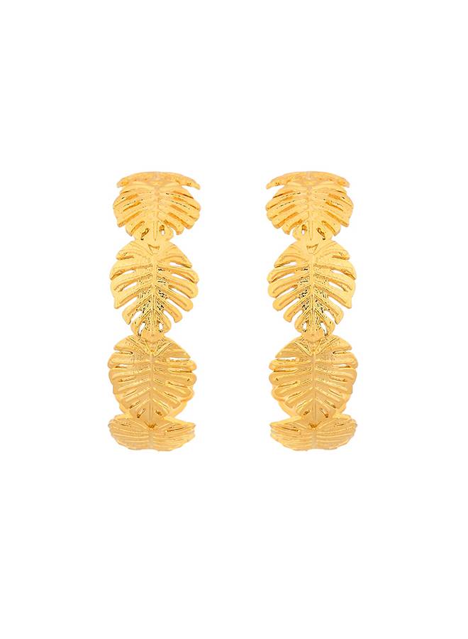 Voylla Hawaii Monstera Hoops : 8905124521290