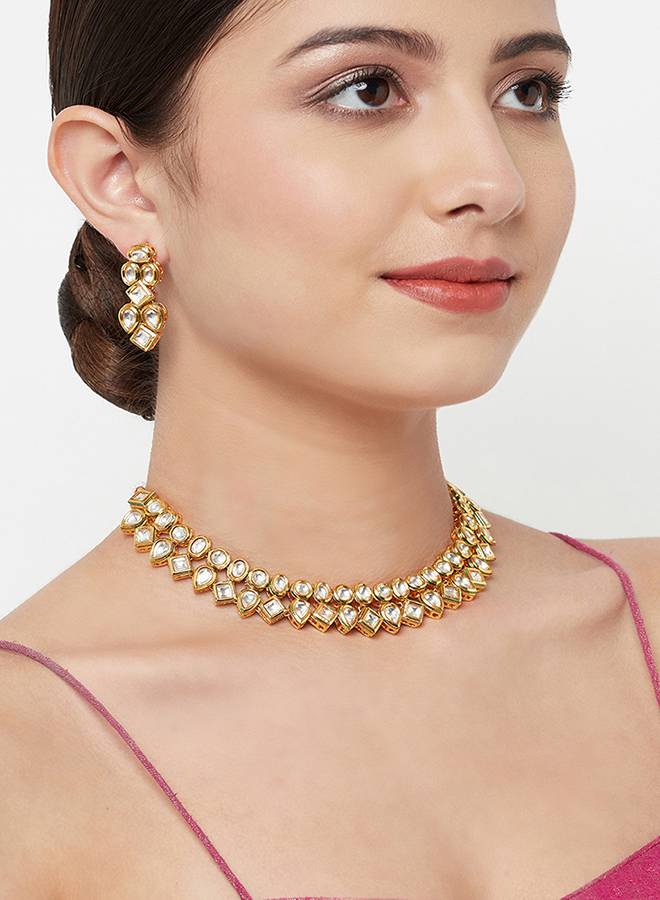 Traditional Kundan Necklace Set : 8905124453539