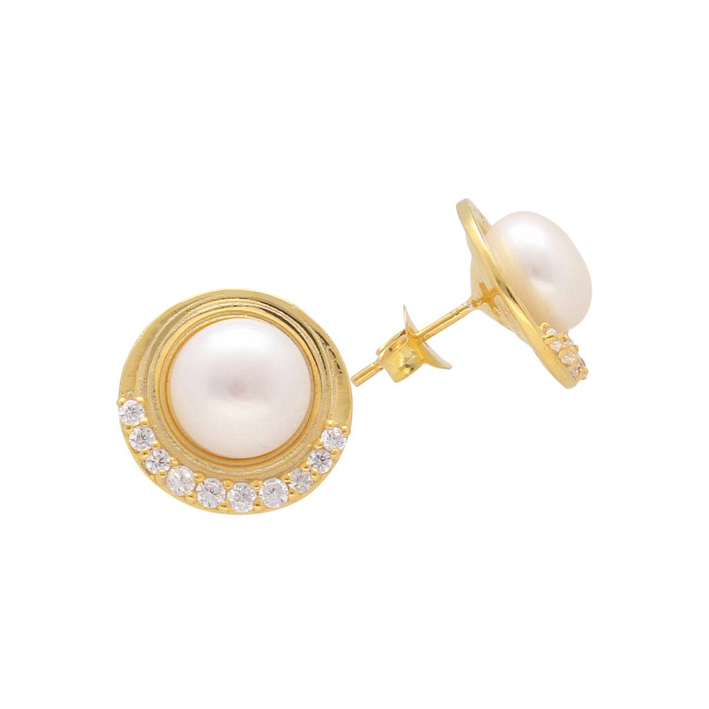 Harinakshi 925 Silver Stud Earrings : JPMAY-22-122