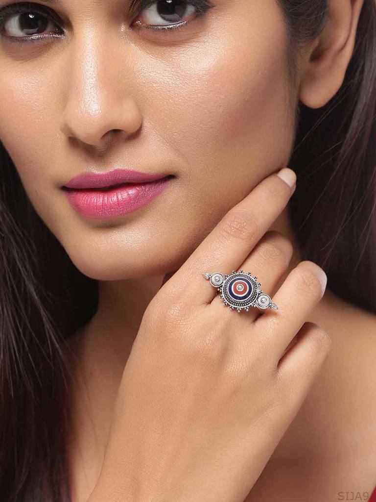 Mandala Aztec Inspired Ring : 8907617912325