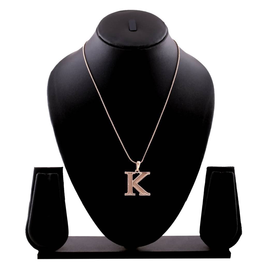 Estele Rosegold Plated K Letter Charm Pendant For Women : 1009-KPENDANT