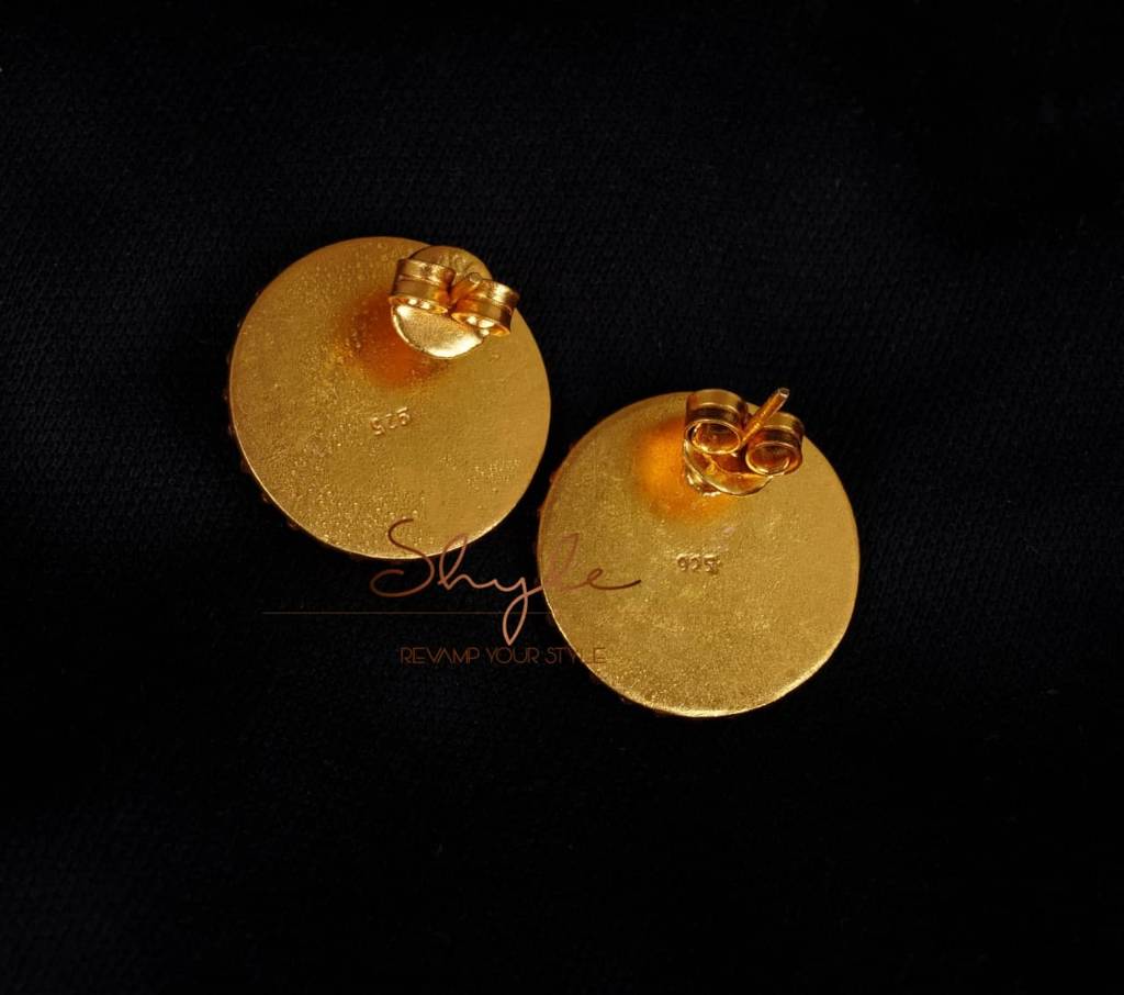 Adya Intricate Classic Gold Studs : SE5051-2