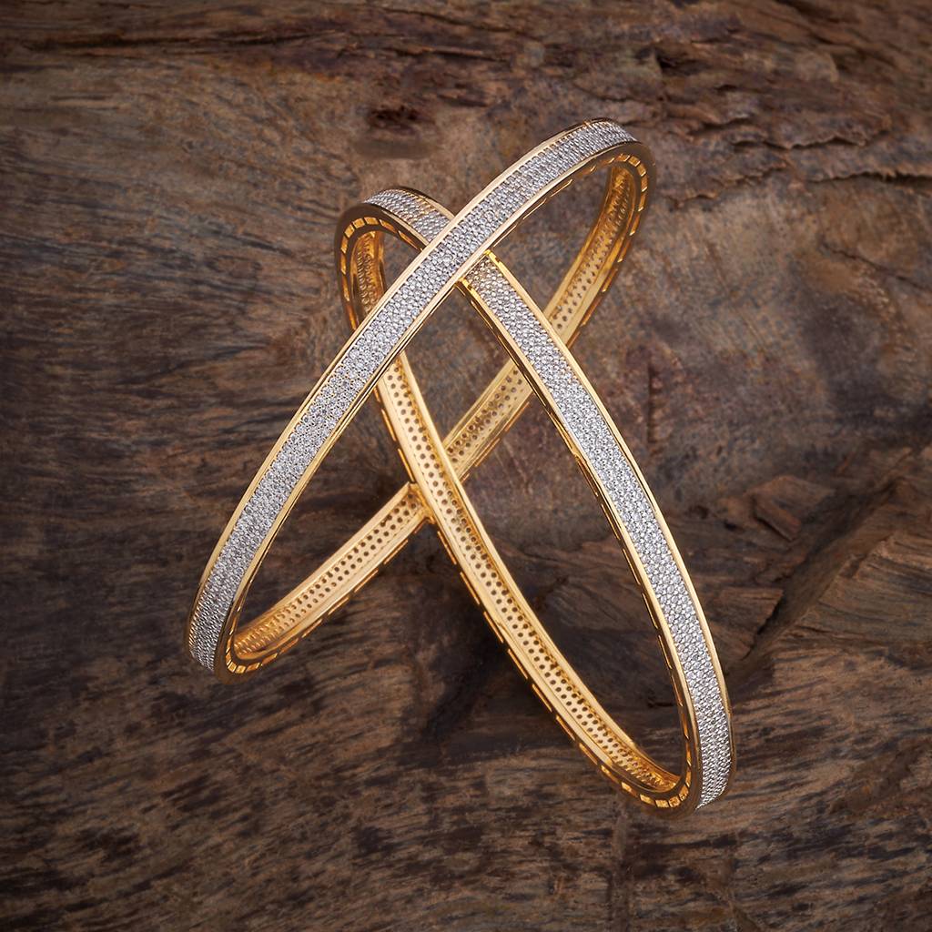 Kushal'S Fashion Jewellery  Rhodium-Plated Party Zircon Bangle-181752 : 434270